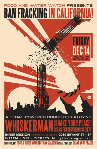 Cartaz do concerto "Ban Fracking" de RBlack