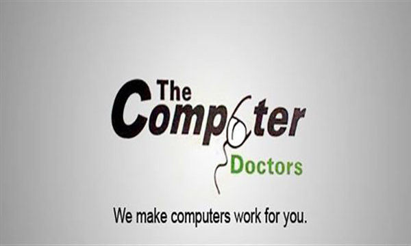 the computer doctor logo fail - shows a computer mouse looking phallic