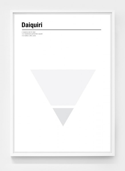 Daiquiri minimalistisches Cocktail-Poster