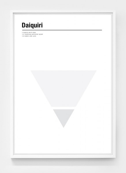 Minimalistyczny plakat koktajlu Daiquiri