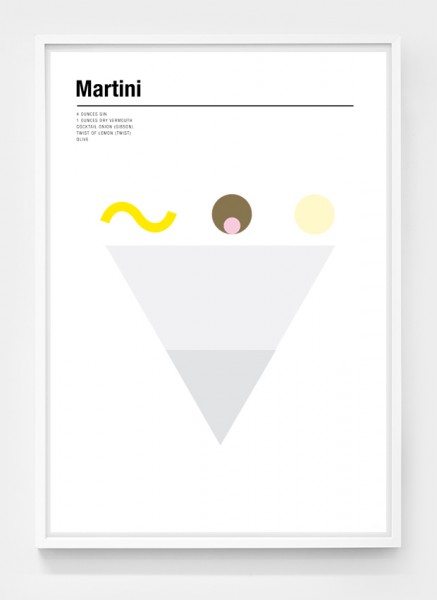 Martini cocktail poster