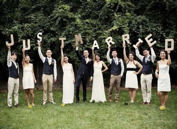 Cartão de agradecimento de fotografia de casamento