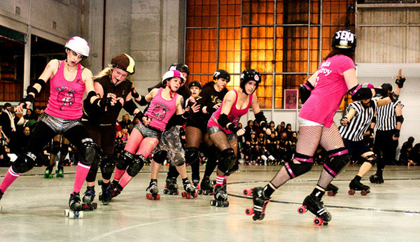 Roller derby marketing for teams like this one in Toronto Canada