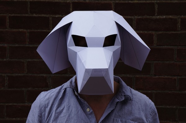 Beagle 3D papercraft masker