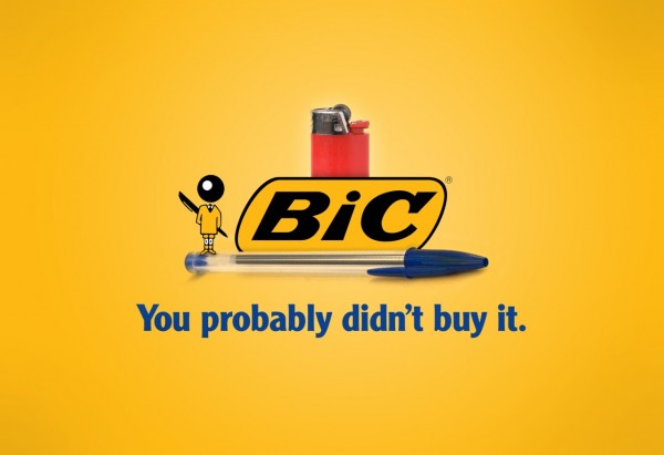 Honest brand slogan for Bic