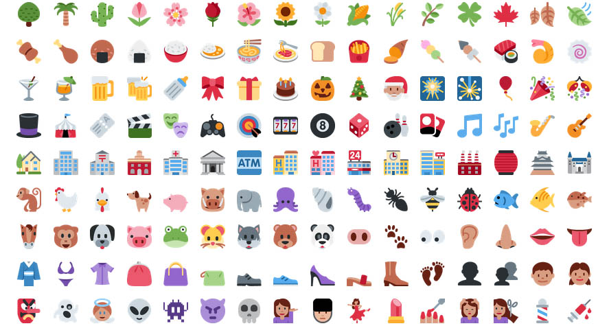 Sammlung von Emojis