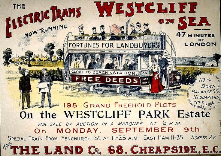 Poster ferroviario Westcliff Seaside
