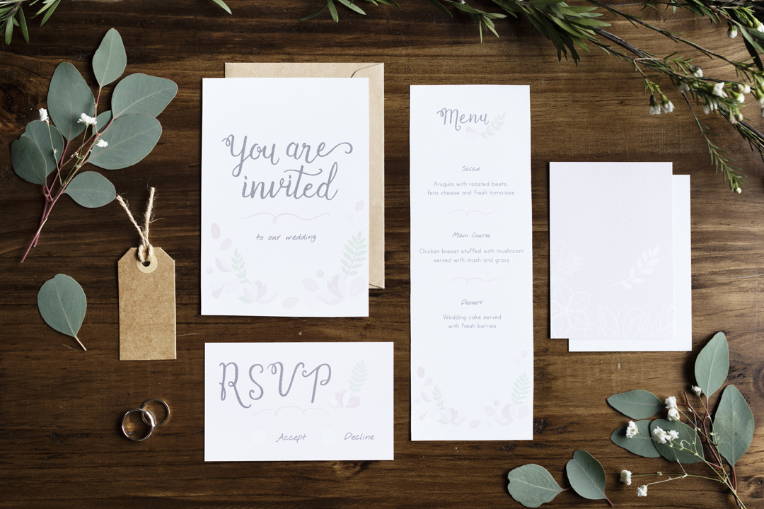 writing wedding invitations