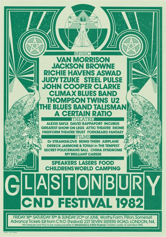 Affiche de Glastonbury 1982