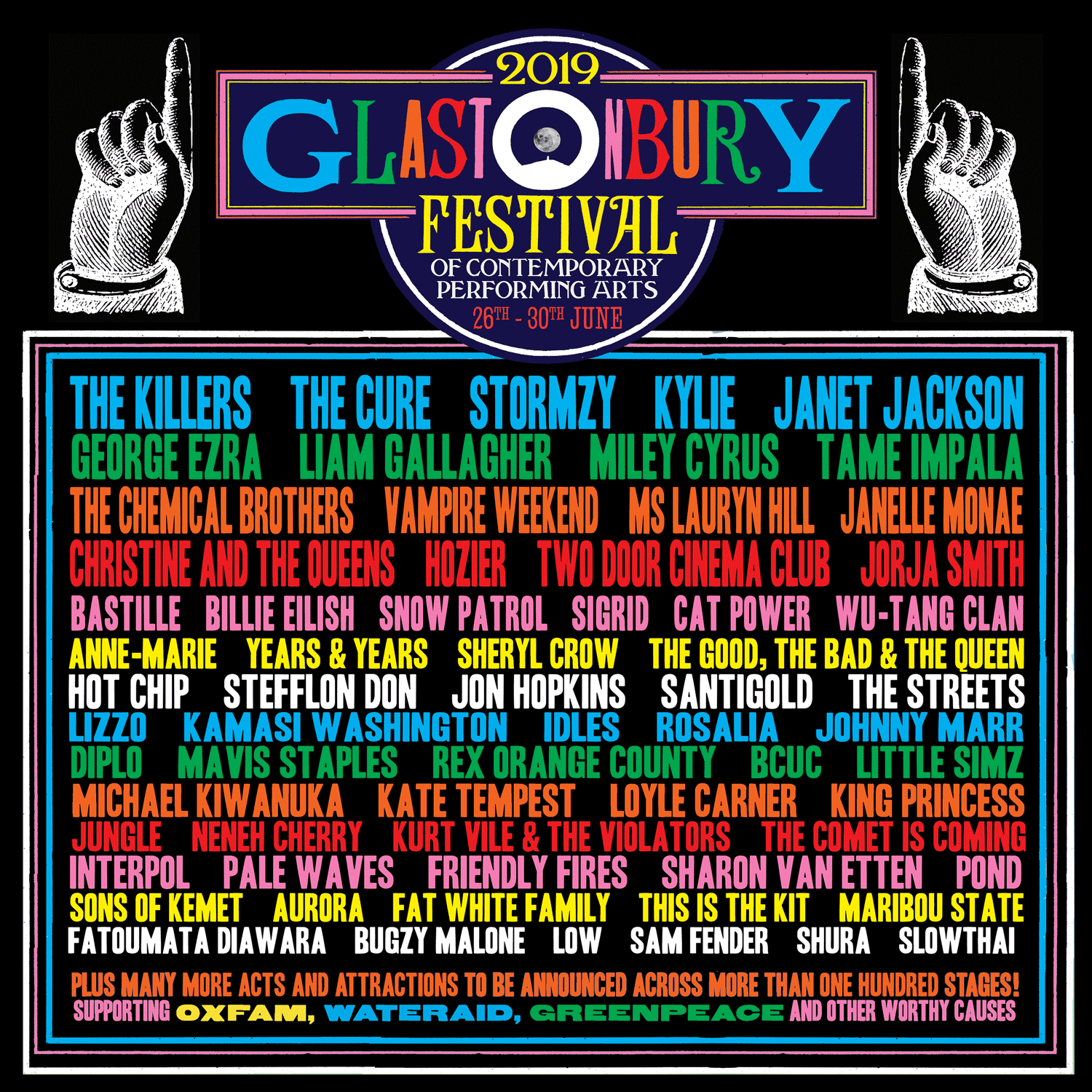 Cartaz de Glastonbury 2019