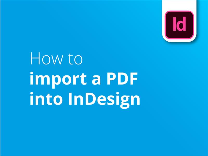 How to import a pdf in ID header image