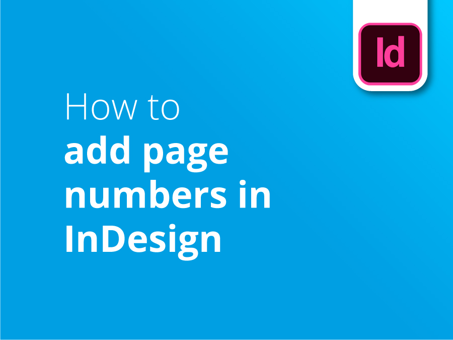 How to add page numbers in InDesign blog header