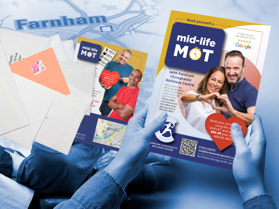 Farnham Chiropractic Door-to-door Leaflets header