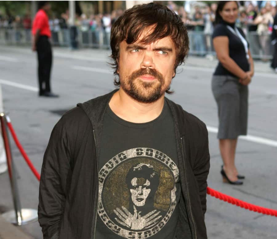 Star man: actor Peter Dinklage wears a David Bowie T-shirt