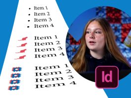 Пунктове в InDesign Header