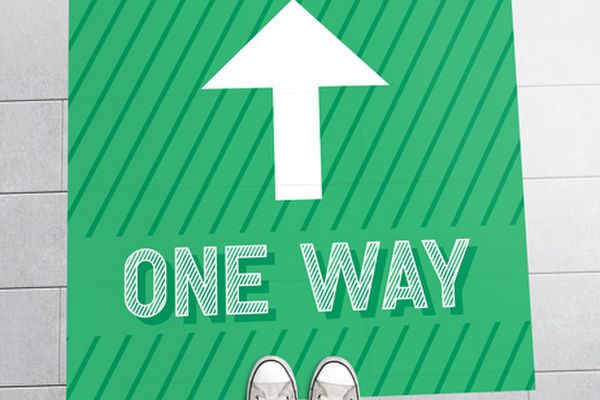 One Way Floor Stickers | Directional Arrow Stickers ...